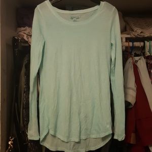 Teal American Eagle shirt with lace